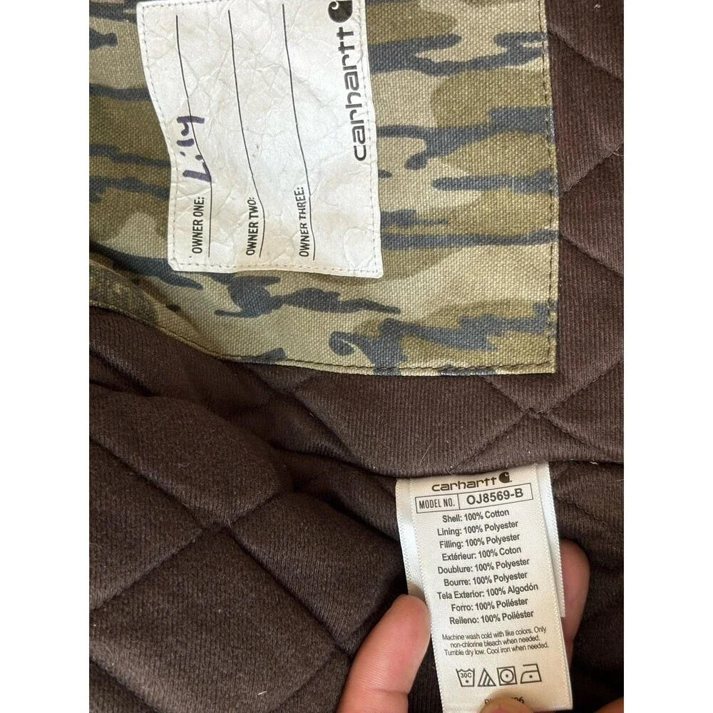 Carhartt OJ8569-B Jacket Youth Size XS Camo Mossy Oak Canvas Workwear